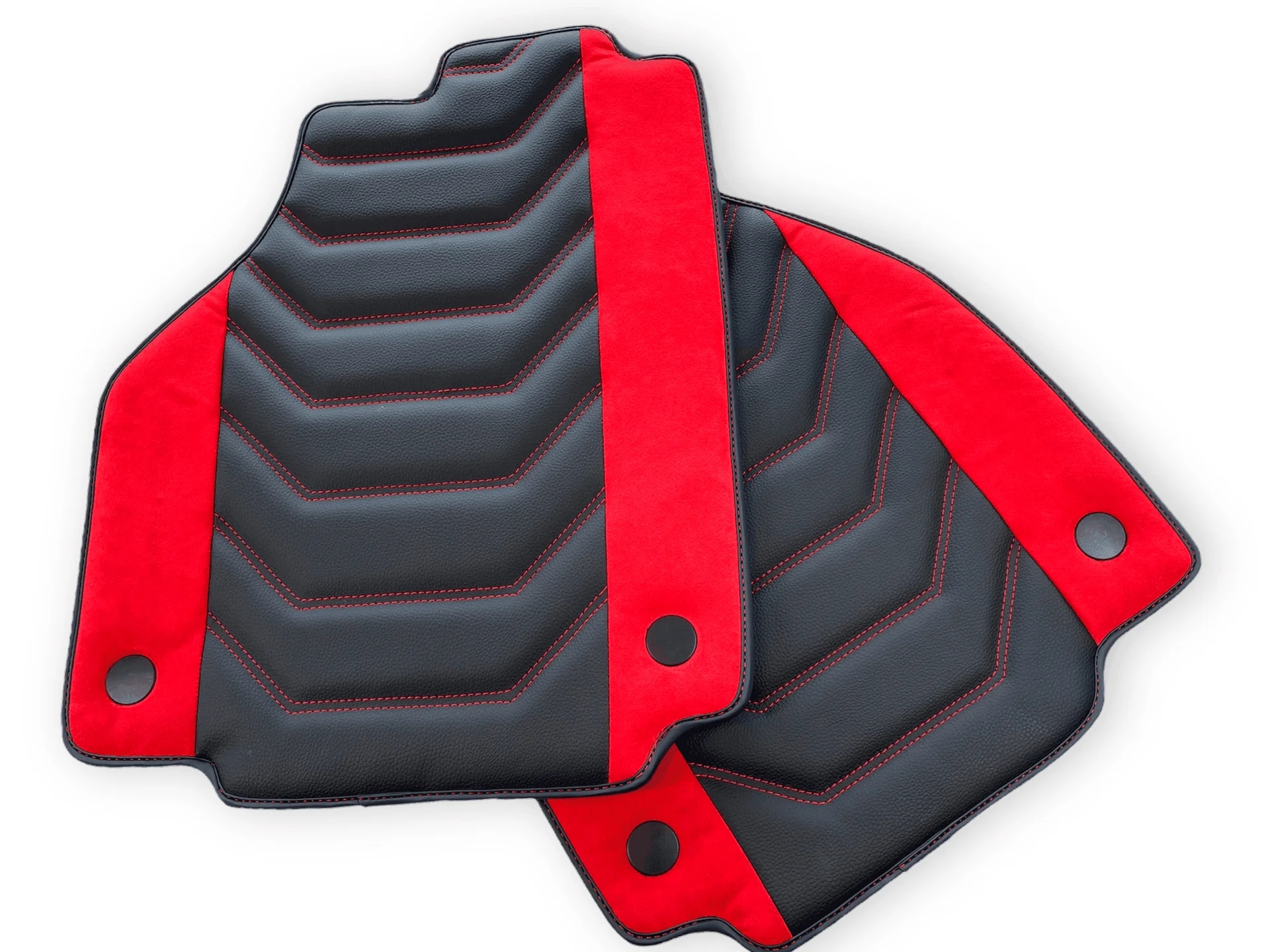 Ferrari 488 custom fit floor mats, premium quality material, precise fitment, stylish black and red design.