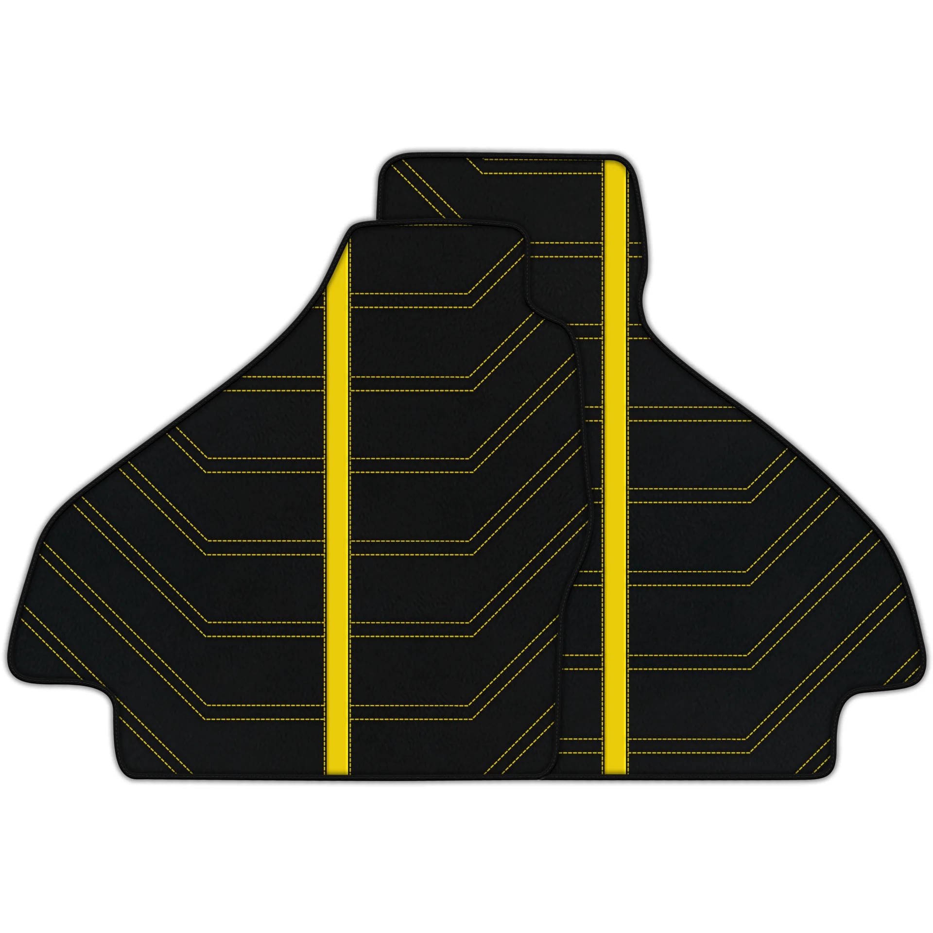 Ferrari 512 TR luxury leather floor mats with premium stitching and embroidered logo 1992-1994