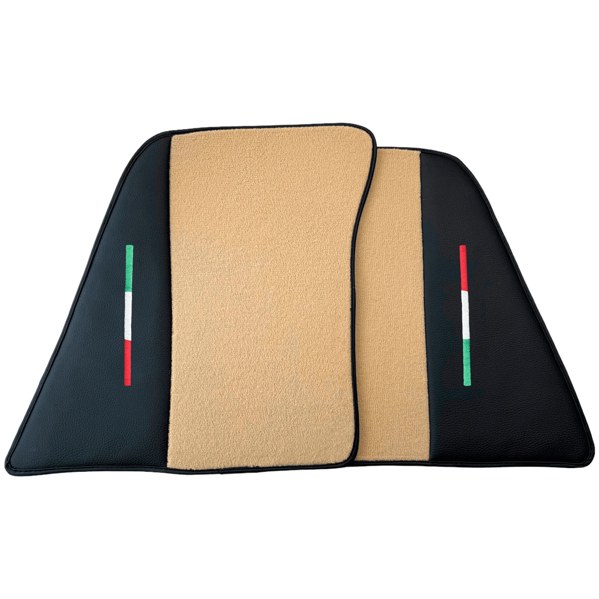 Beige leather floor mats for Ferrari 296 GTB