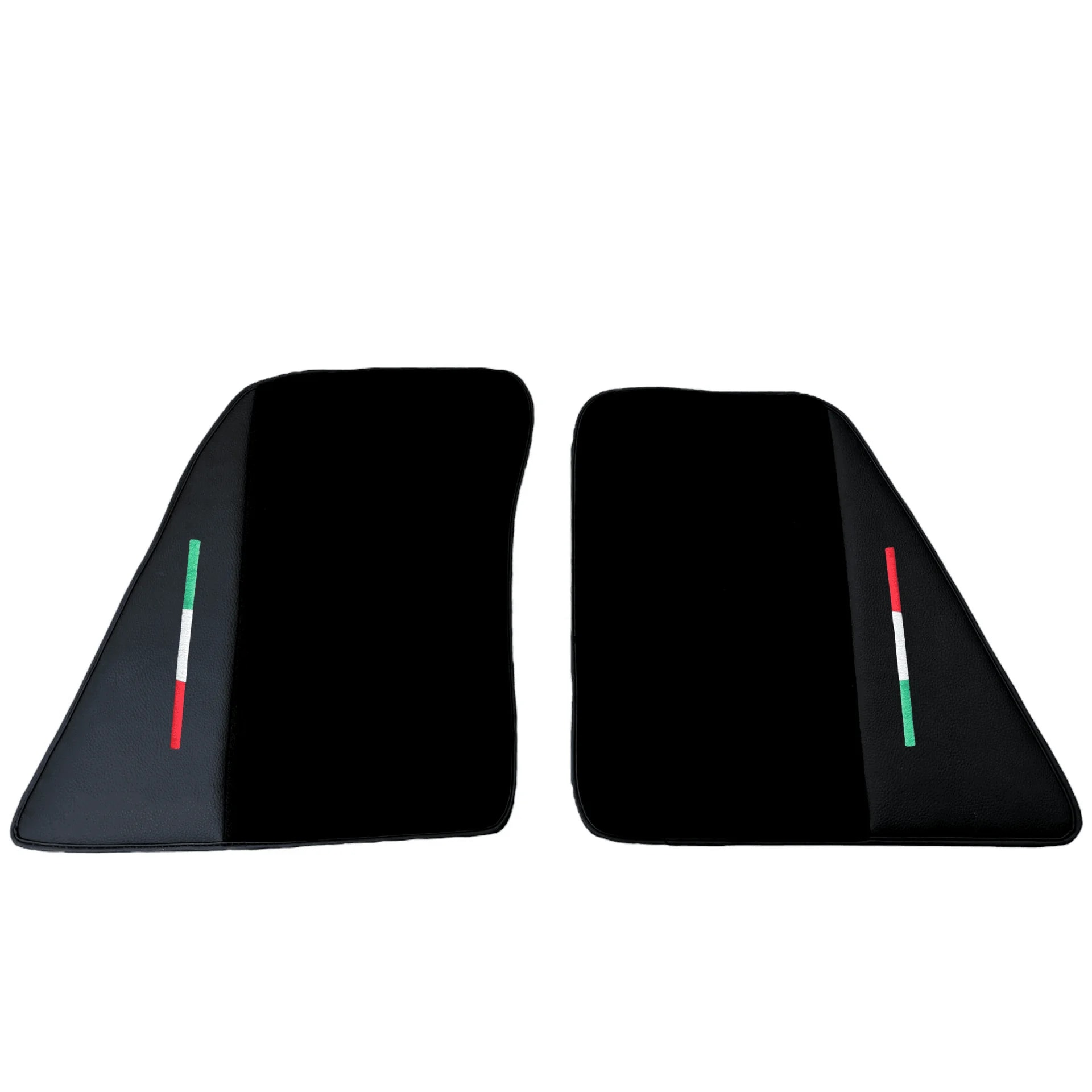 Black diamond leather floor mat for Ferrari 296 GTB