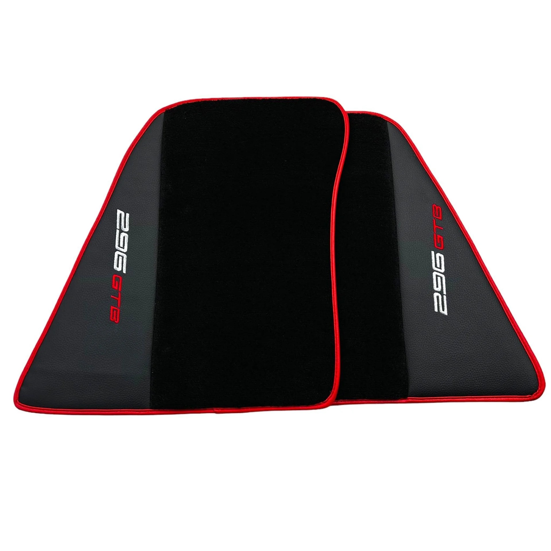 Luxury black floor mats for Ferrari 296 GTB