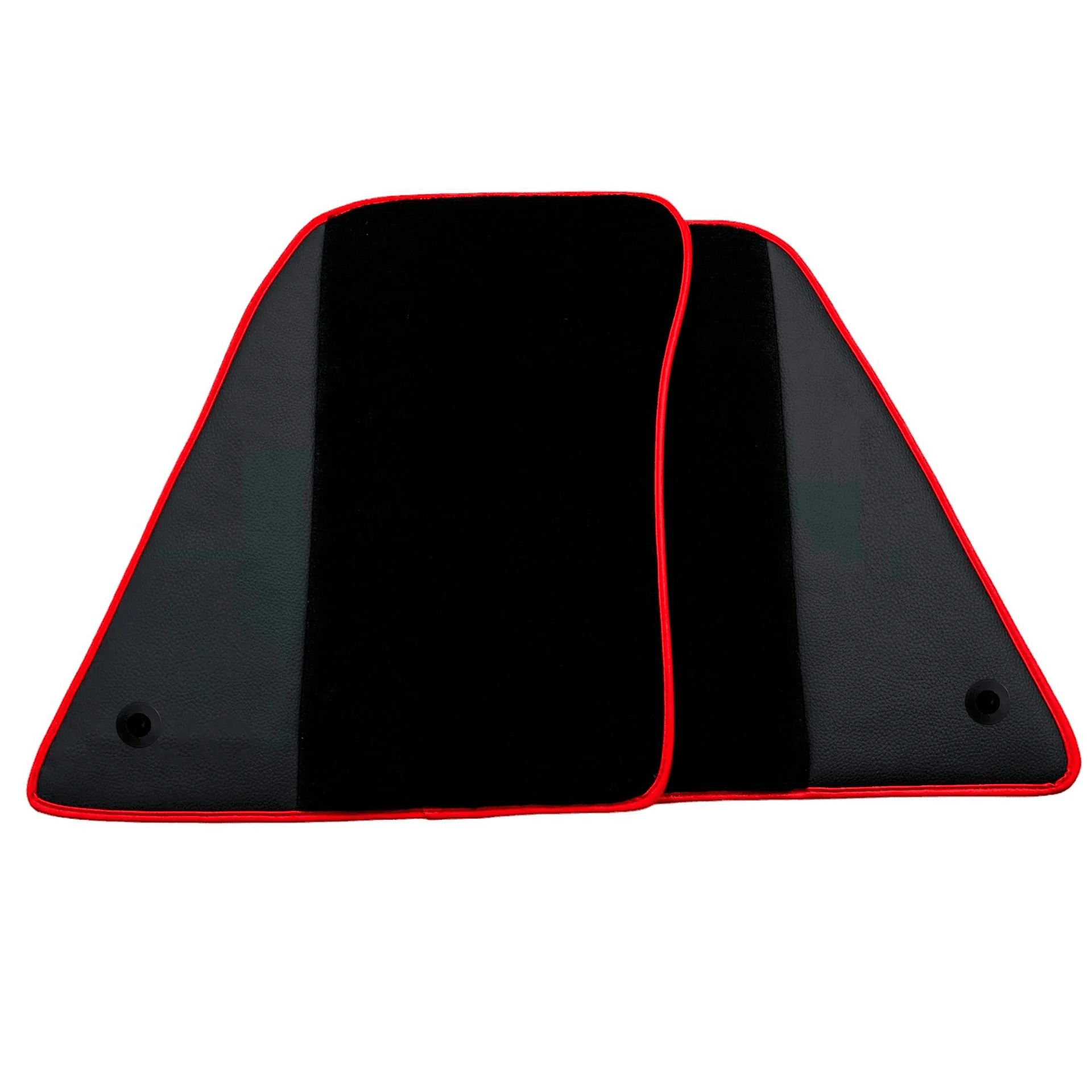 Premium quality Ferrari 296 GTB floor mats with custom fit and precise fitment, featuring sleek black material with red trim.