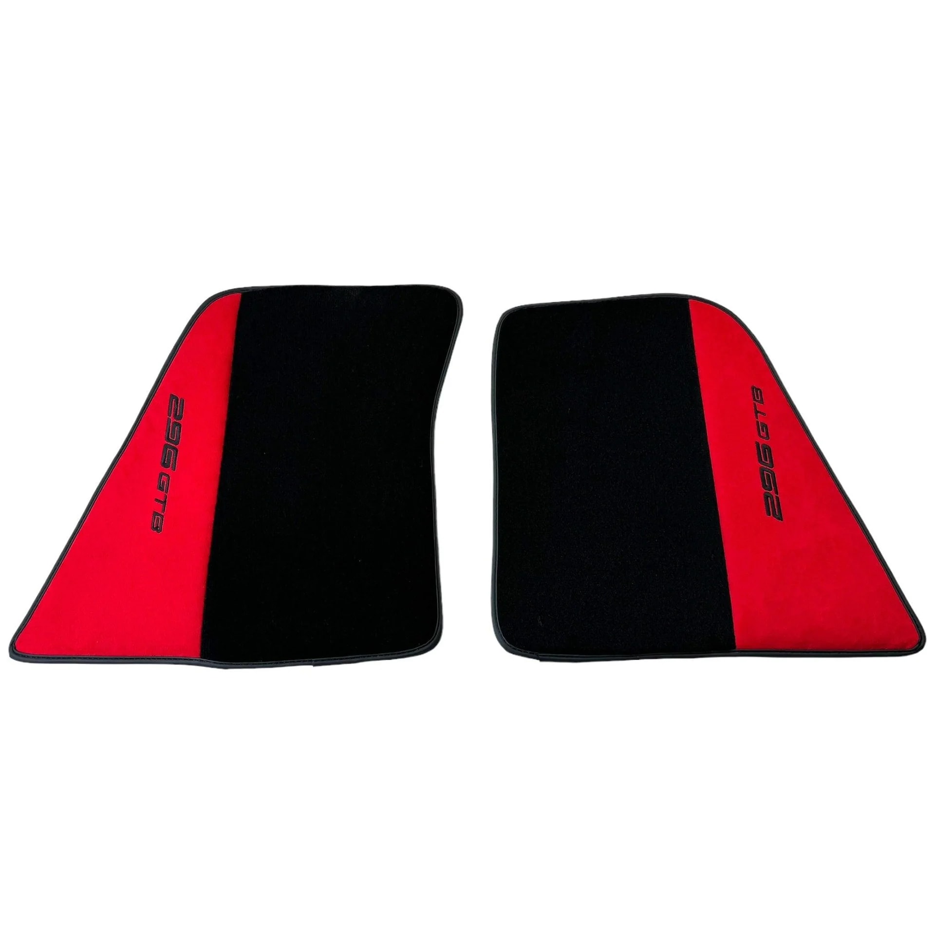 Red floor mats for Ferrari 296 GTB, luxurious design