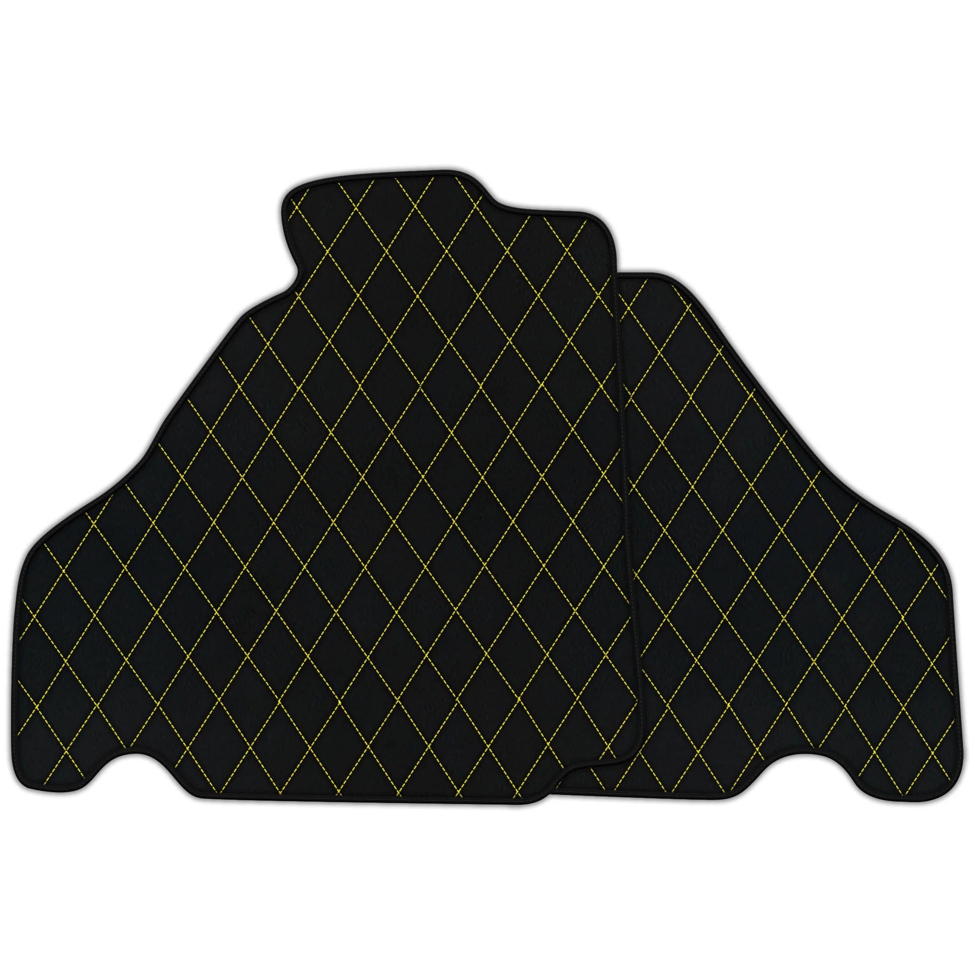 Customizable Leather Floor Mats with Single Diamond Pattern for Ferrari 360 (1999-2005)