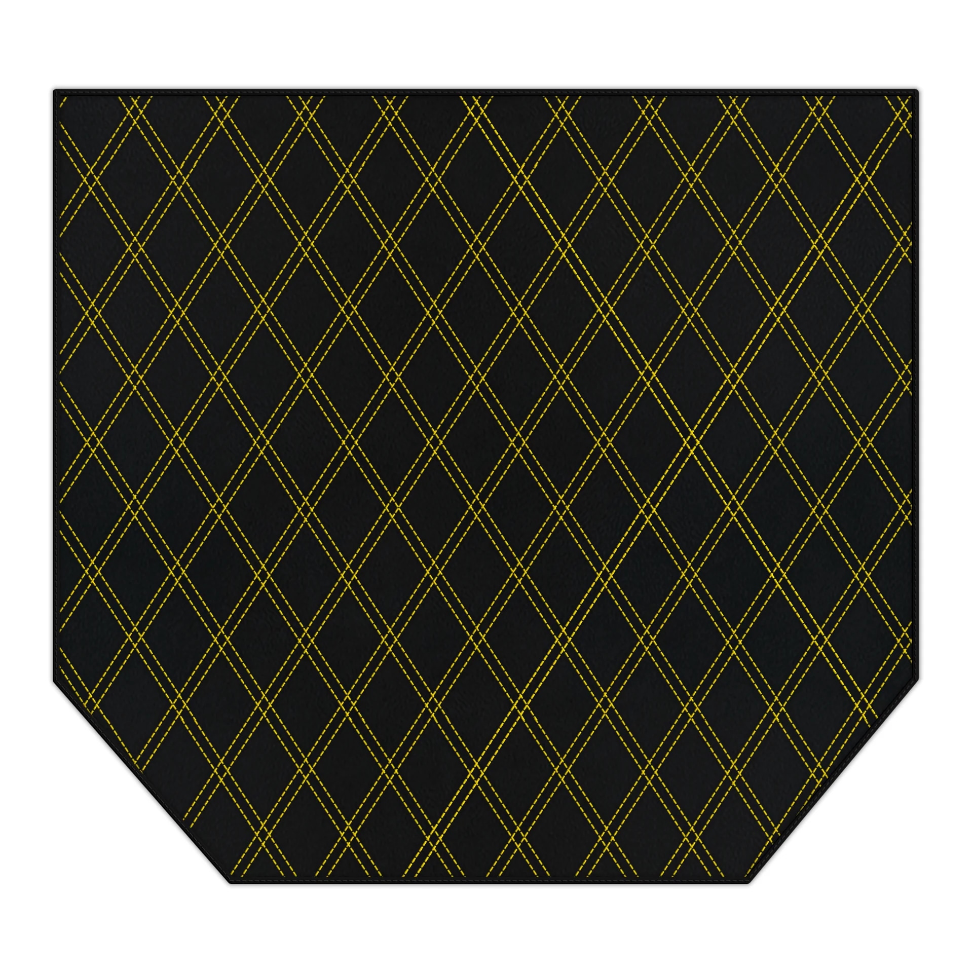 Ferrari 360 custom fit floor mat, premium quality material, precise fitment, stylish black with yellow stitching.