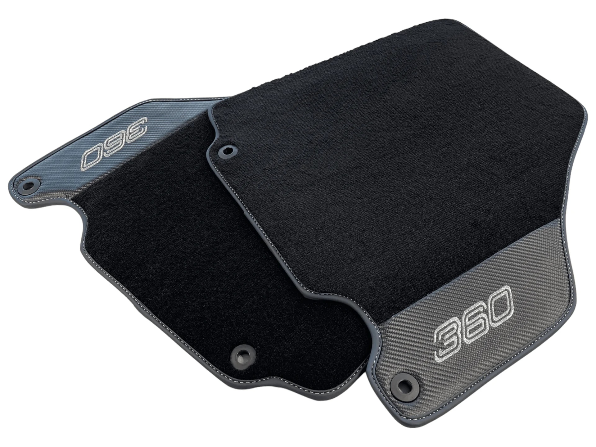 Luxury floor mats for Ferrari 360 Modena in black