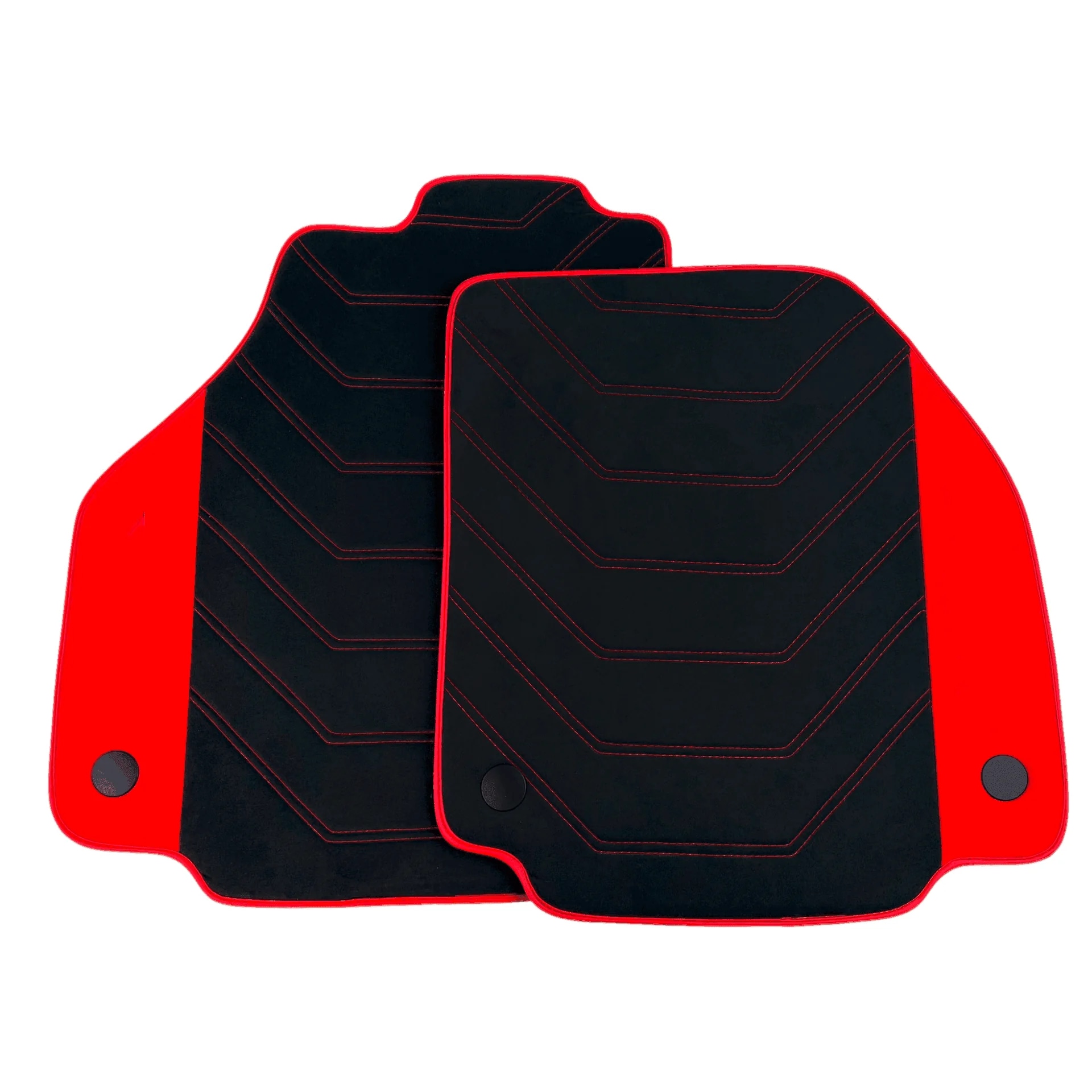 Ferrari 458 custom fit floor mats, premium quality with precise fitment, featuring stylish black and red design.