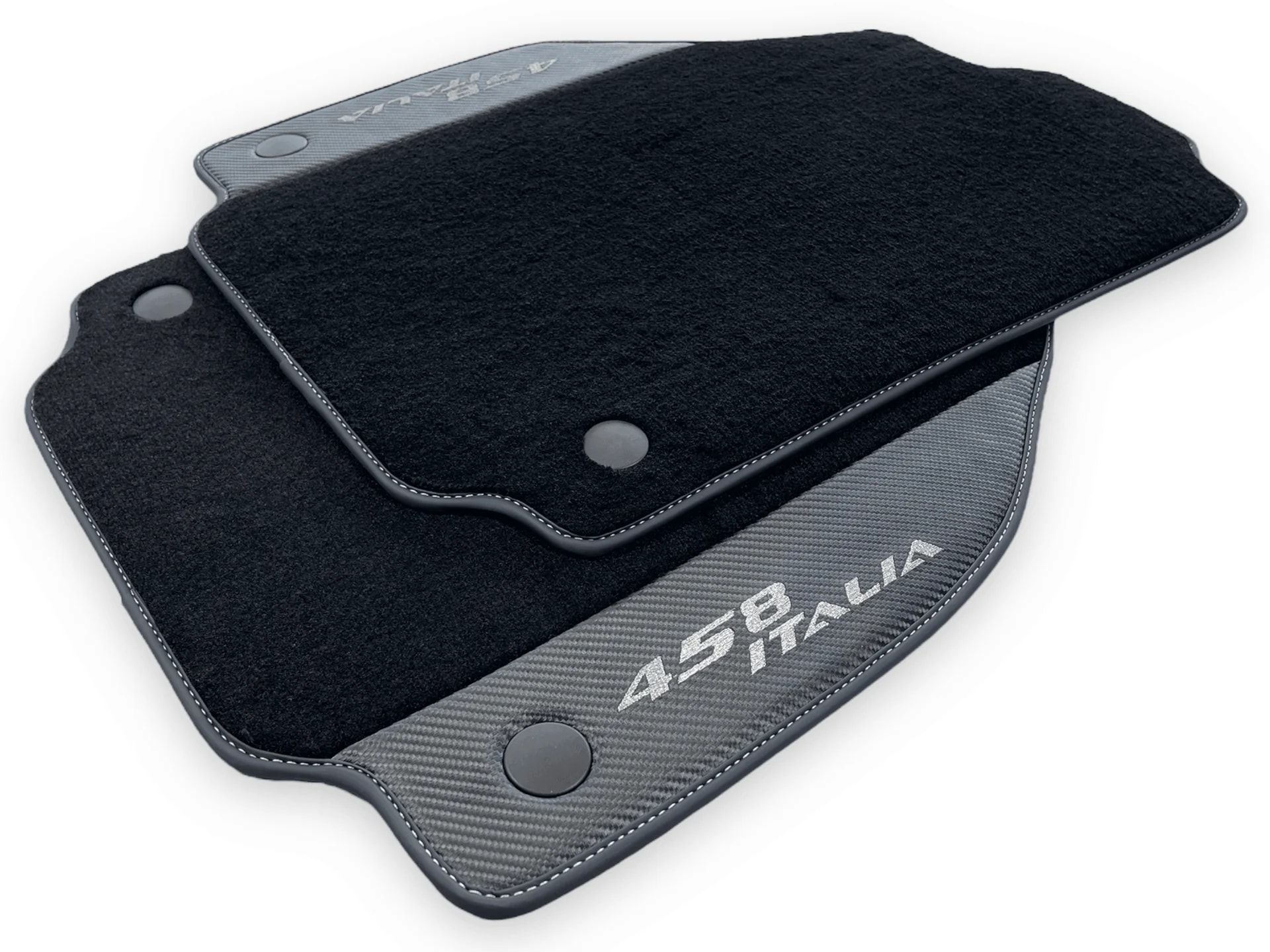 Black floor mats for Ferrari 458 Italia
