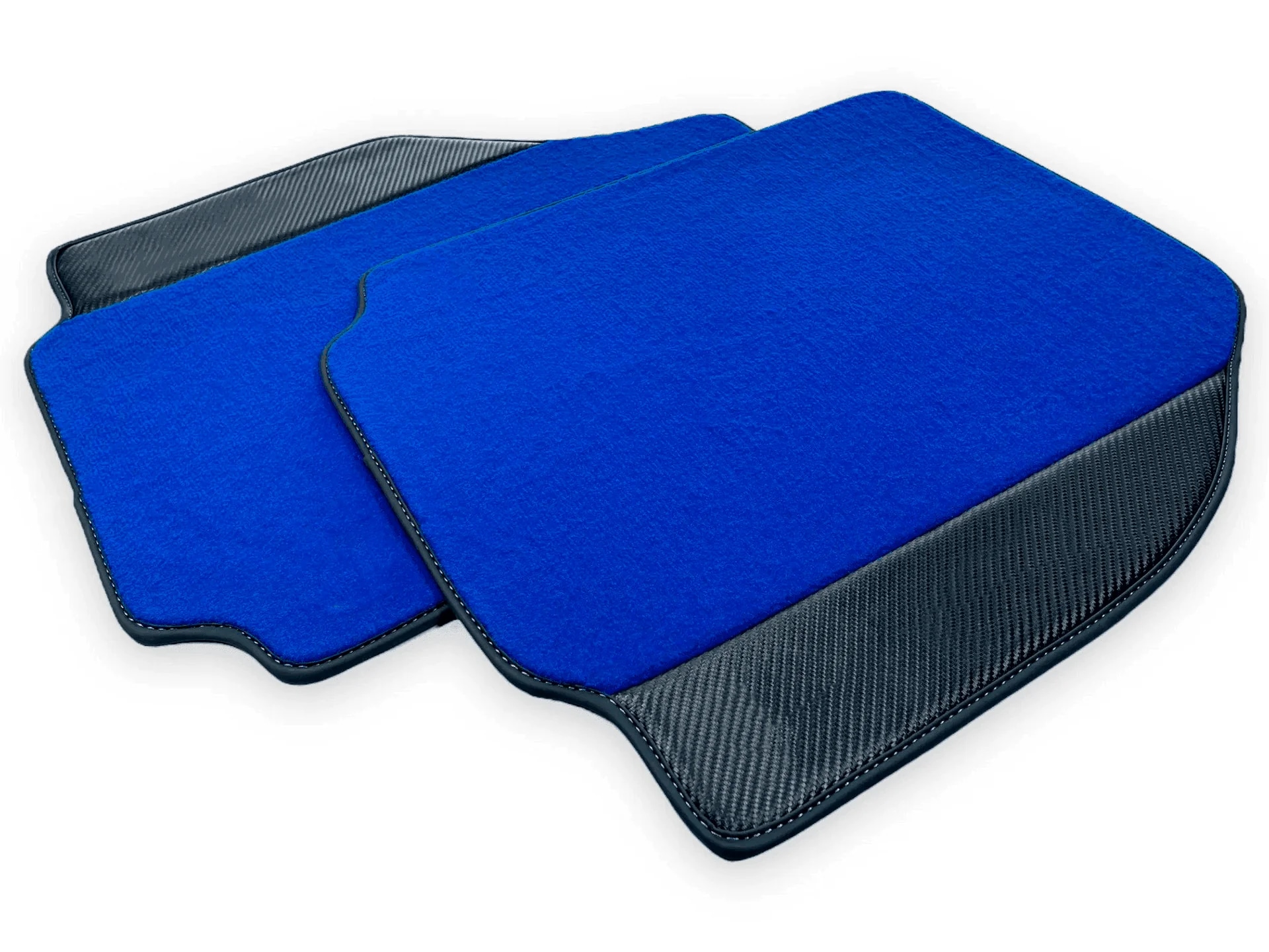 Ferrari 458 custom fit floor mats, premium quality with precise fitment, featuring a vibrant blue design and durable material
