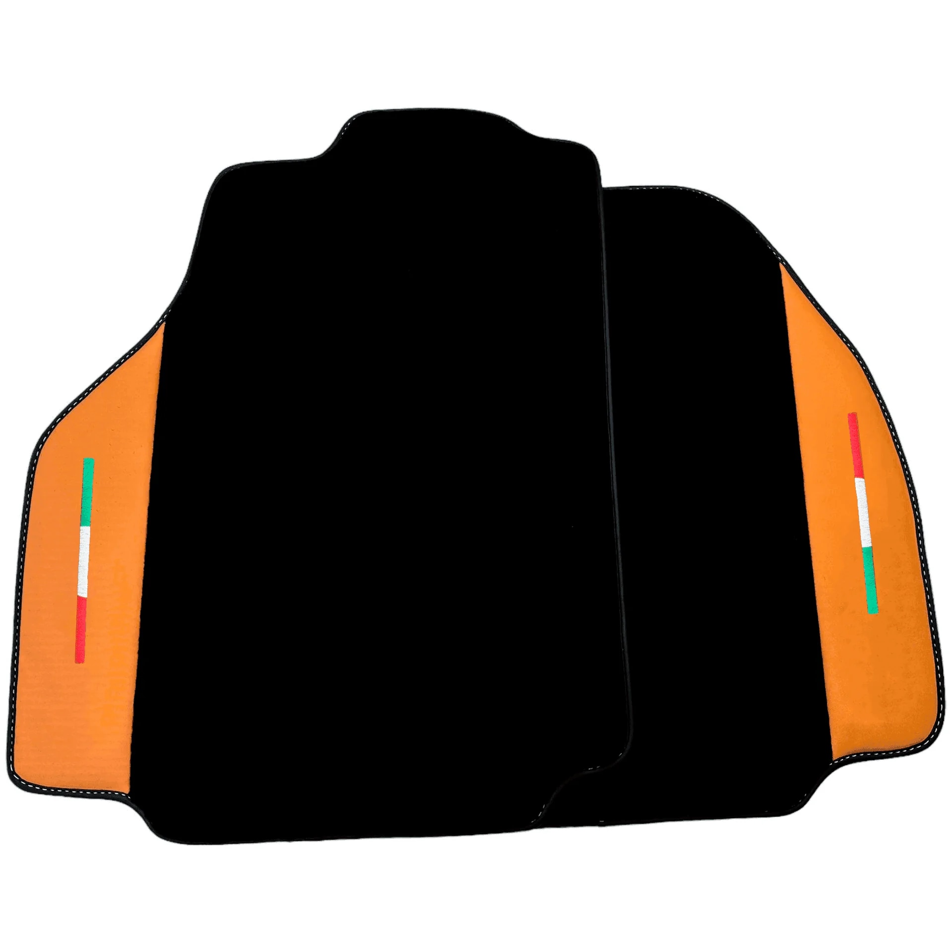 法拉利458專用地墊,優質精準合身,配有鮮豔橙色裝飾。