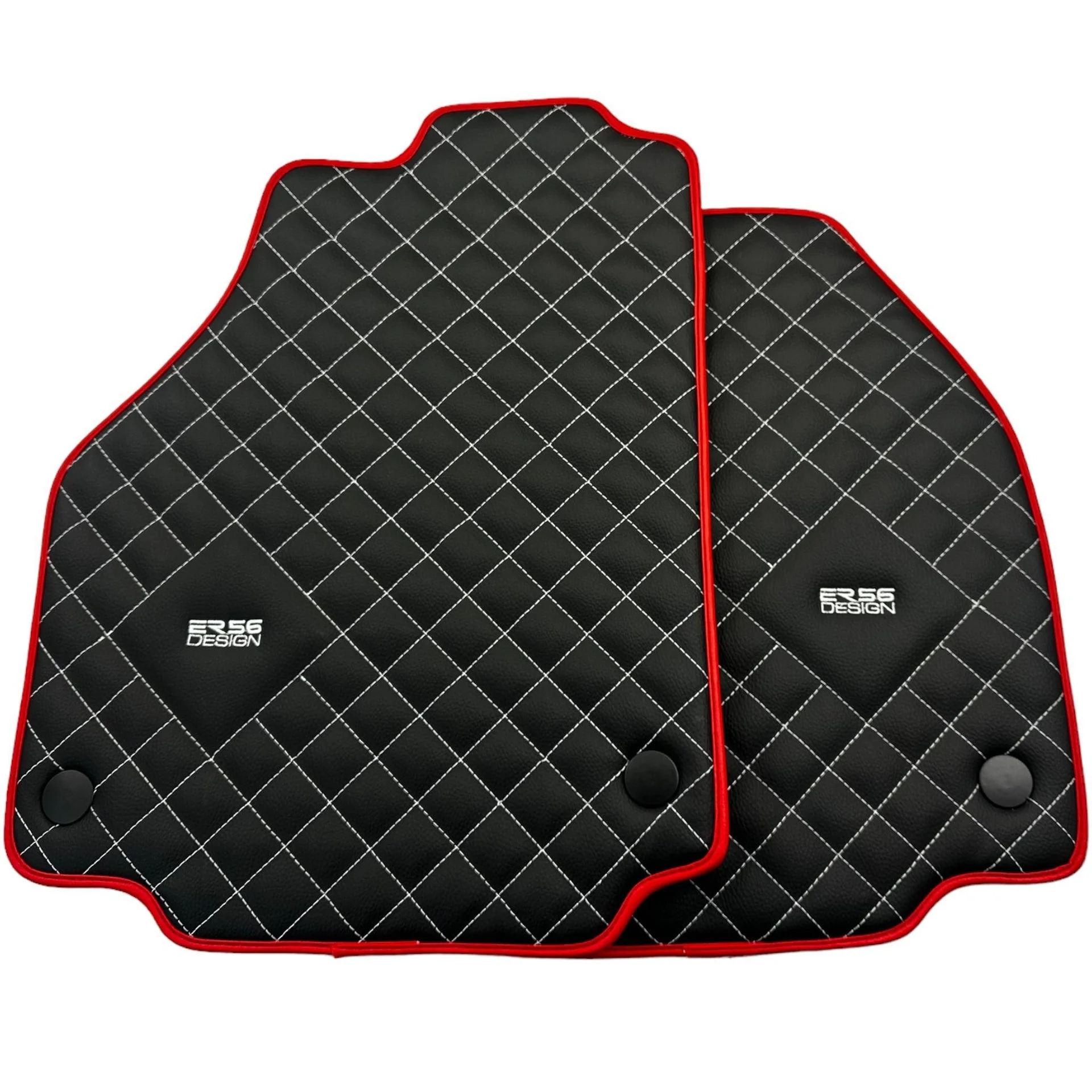 Custom fit Ferrari 458 floor mats, premium quality with precise fitment, featuring stylish quilted design and red accents.