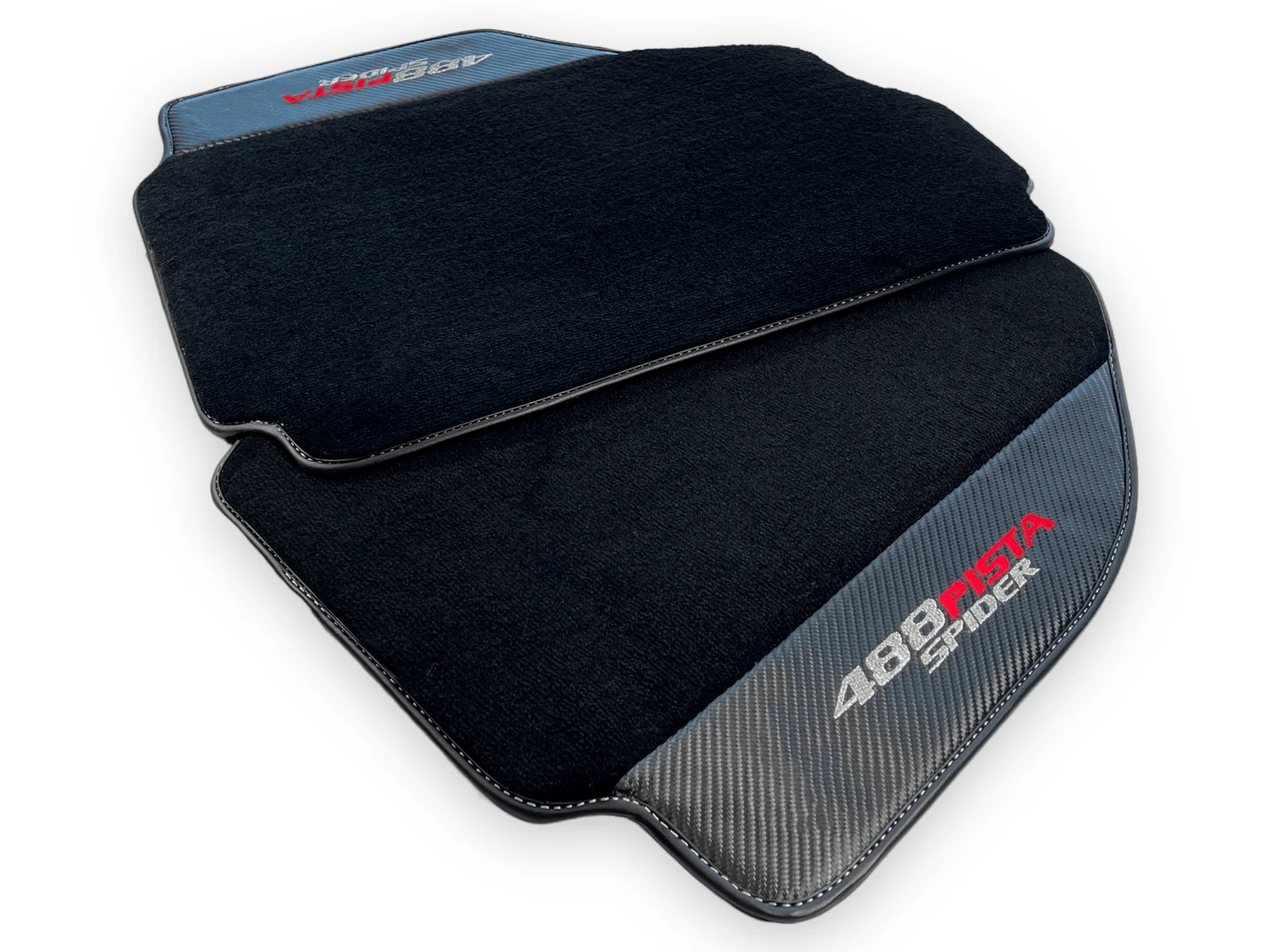 Custom fit Ferrari 488 floor mats, premium quality with precise fitment, designed for optimal protection and style.