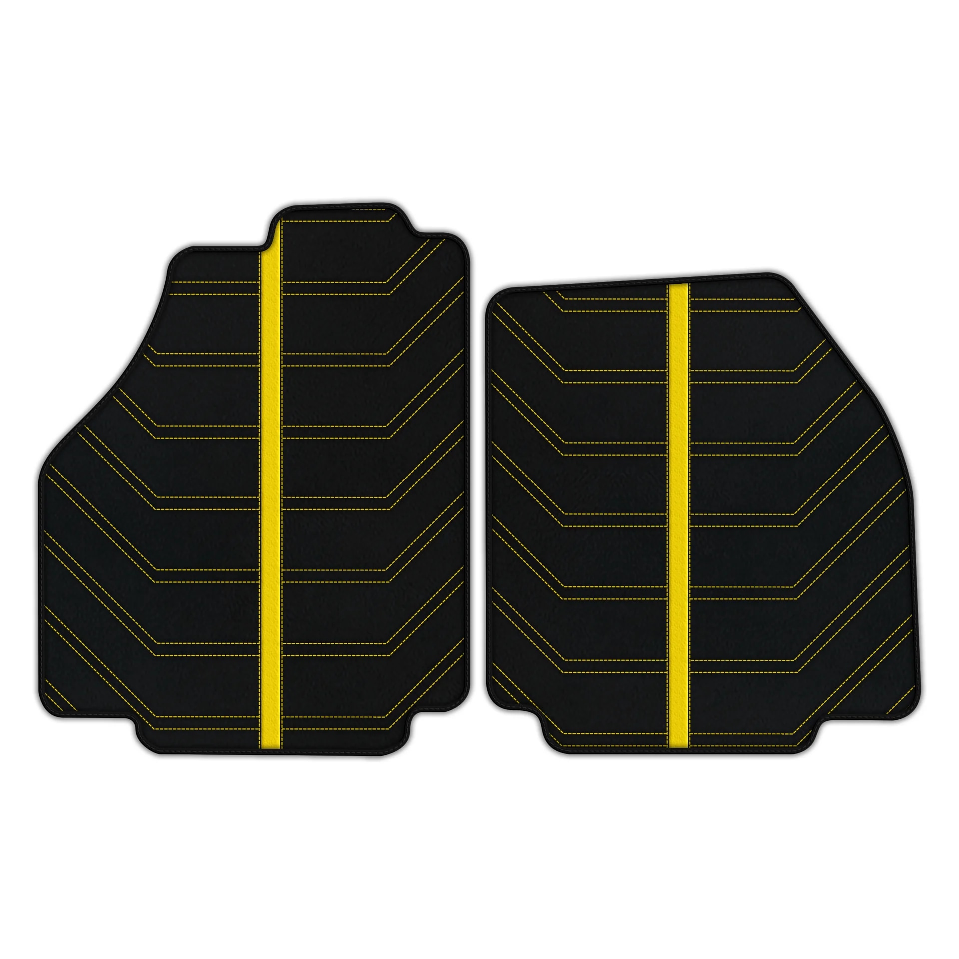 Custom fit Ferrari 488 floor mats in premium quality, featuring precise fitment and stylish yellow stitching for enhanced pro