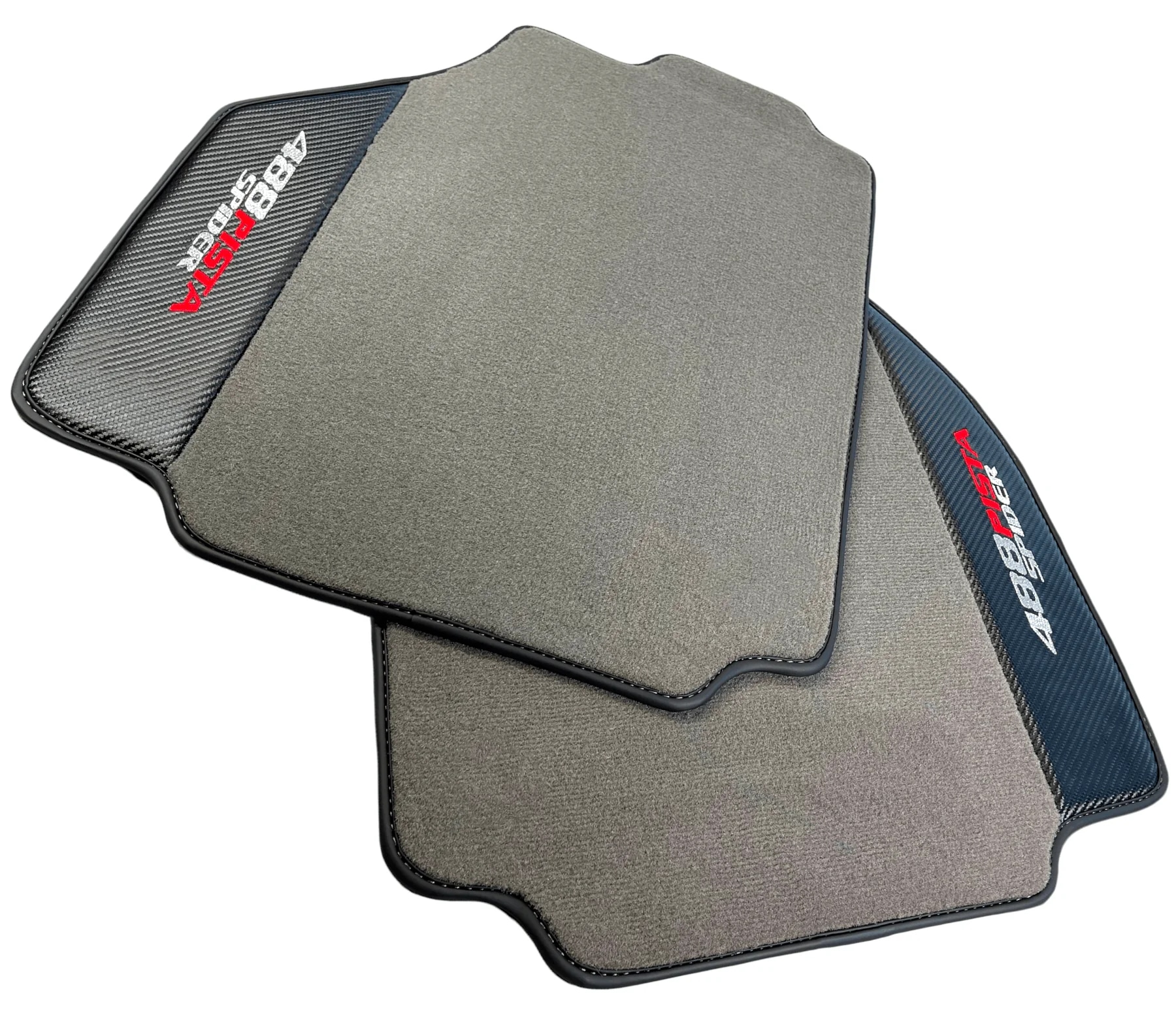 Tapis de sol Ferrari 488, sur mesure, qualité premium, ajustement précis, matériau durable pour une protection optimale.