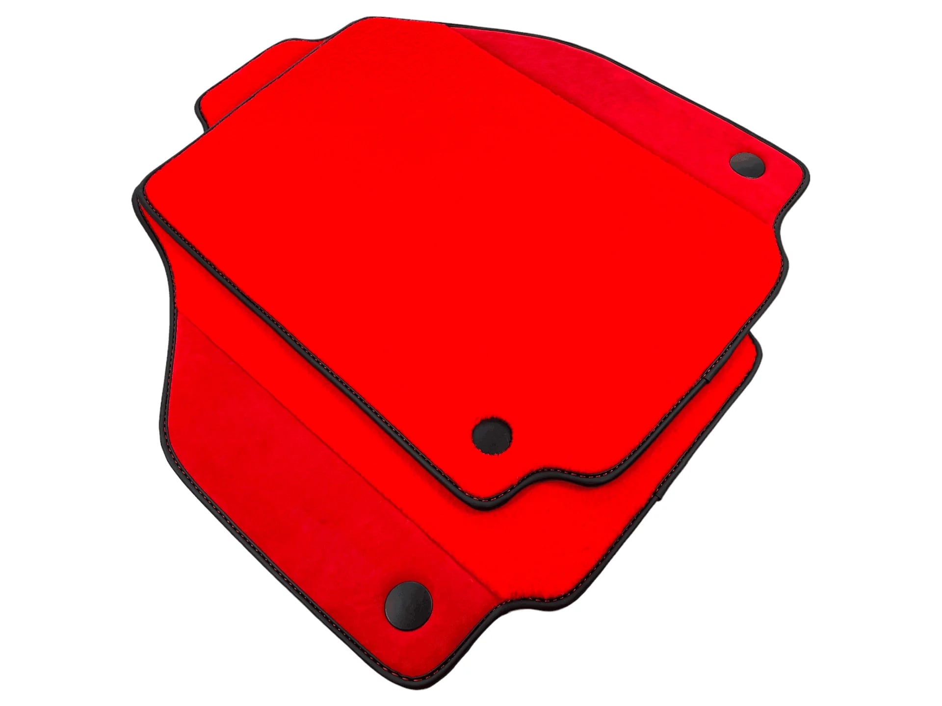 Red Floor Mats For Ferrari 488 GTB 2016-2022 With Red Alcantara Leather