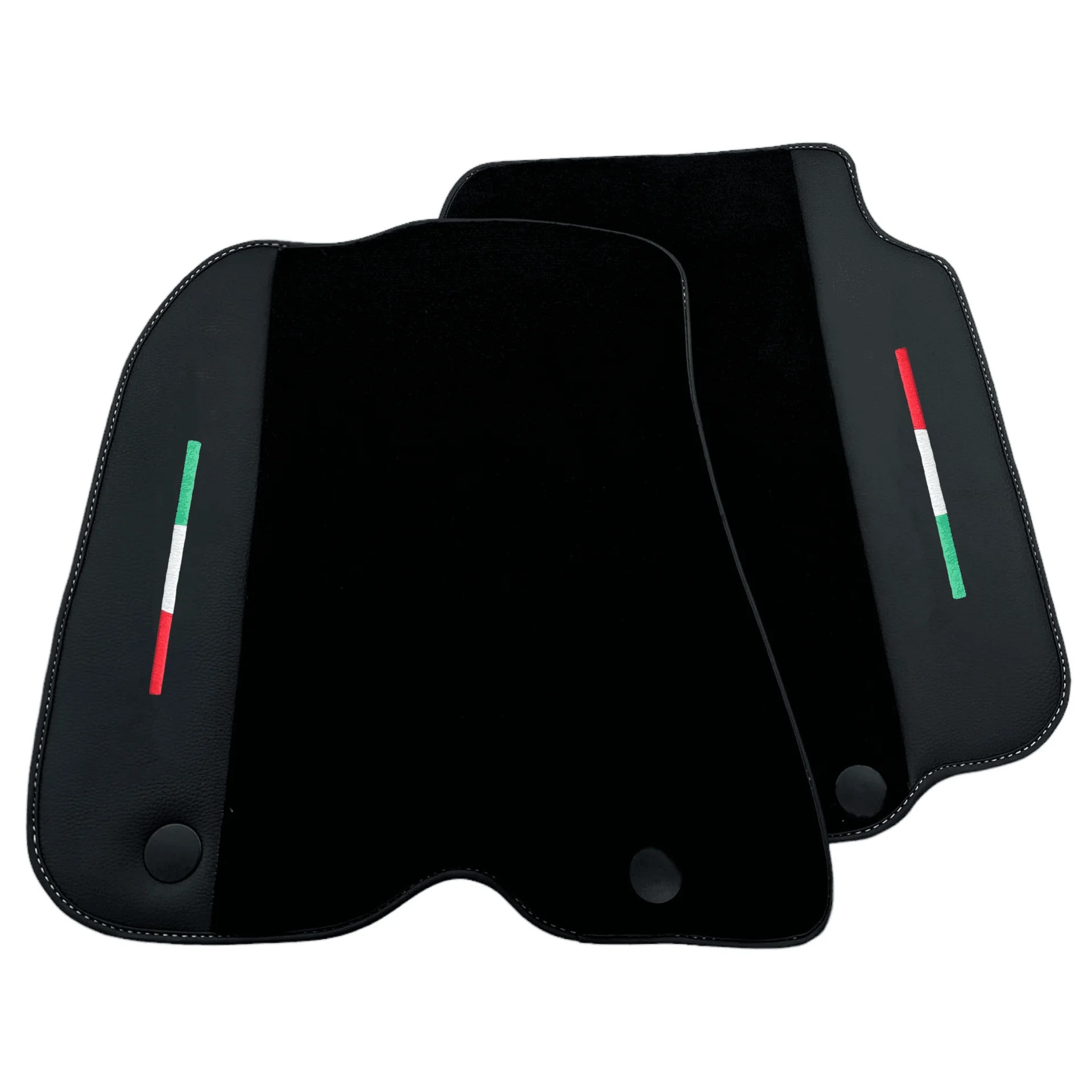 Black leather floor mats for Ferrari F12 Berlinetta