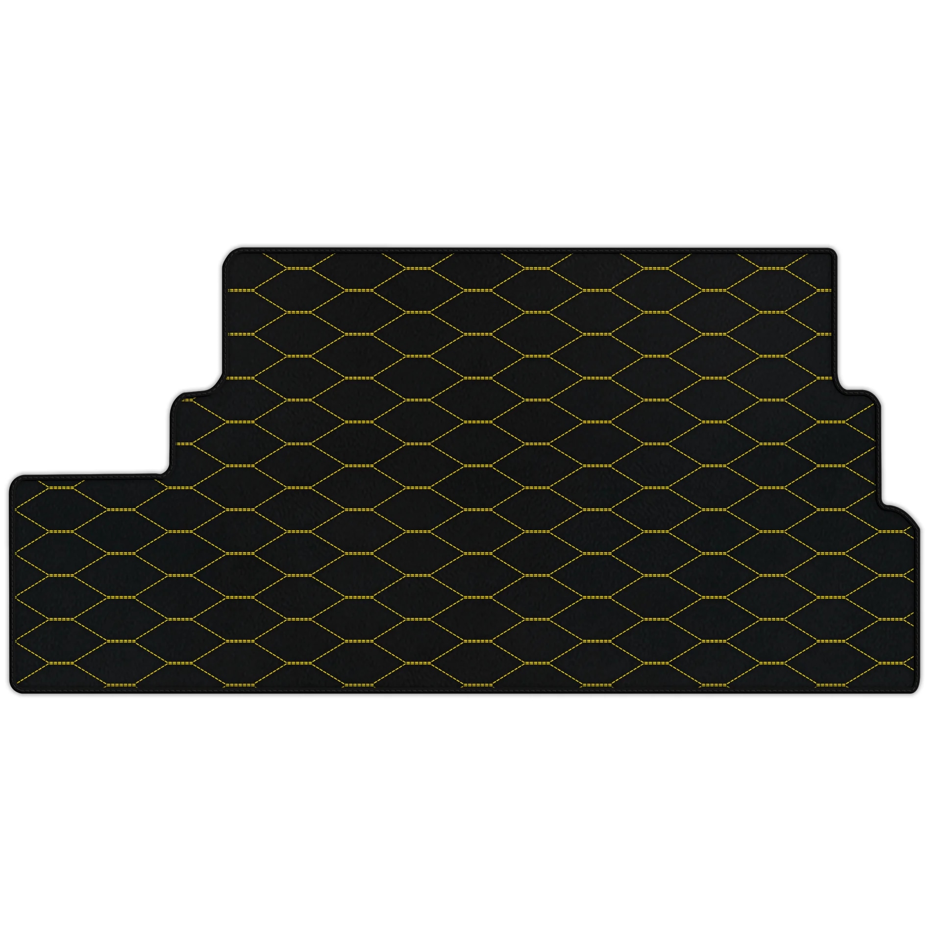 Custom fit Ferrari F12 Berlinetta floor mat, premium quality with precise fitment, featuring a stylish black design with yell