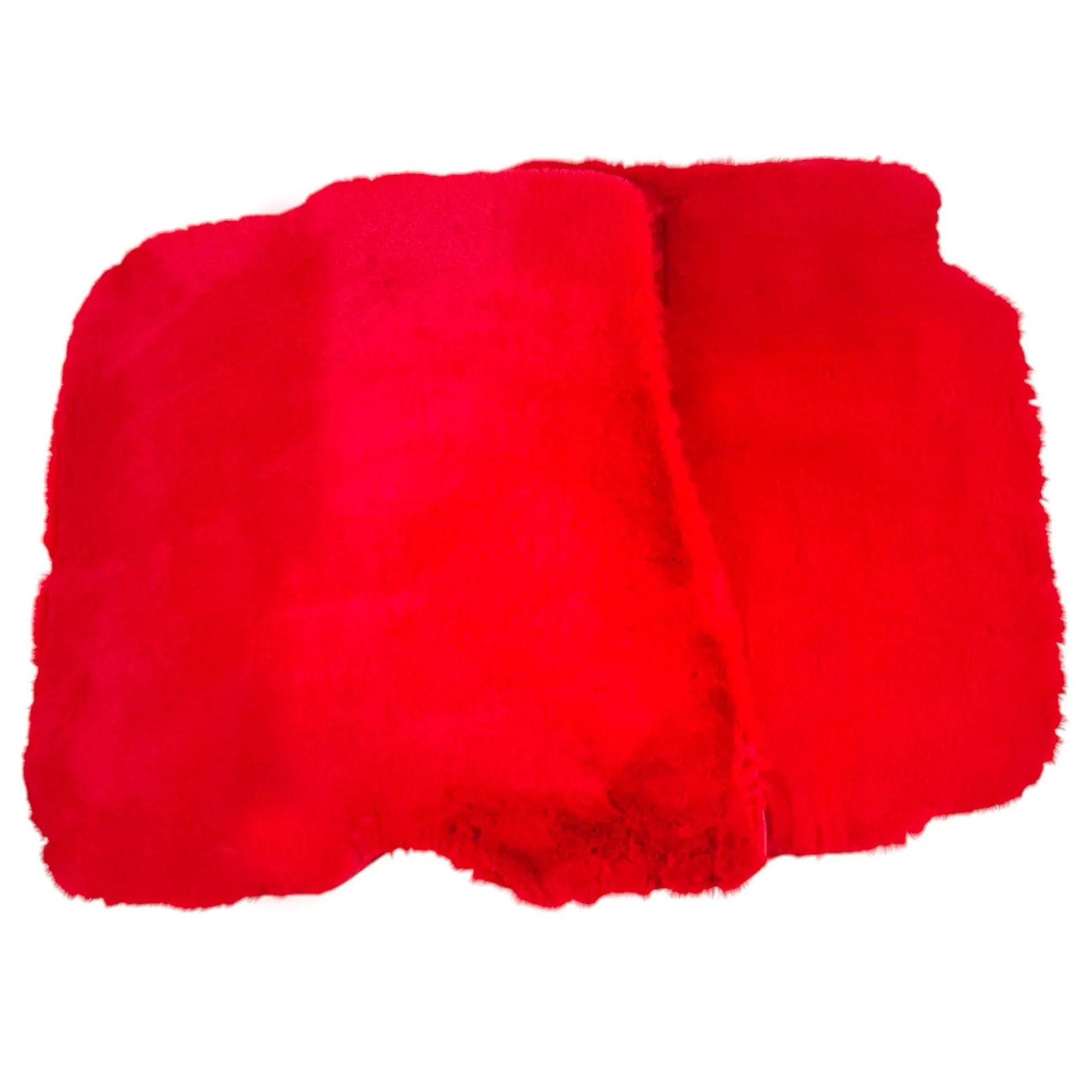 Luxury red sheepskin floor mat for Ferrari F12 Berlinetta