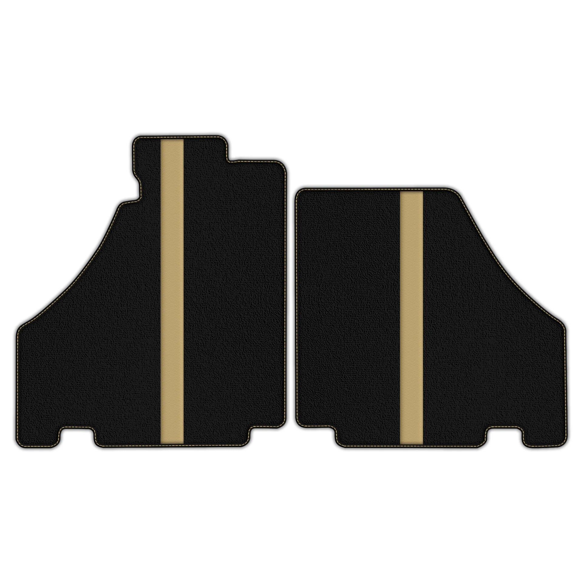 Black Floor Mats with Leather Line for Ferrari F430 (2004-2009) - Various Colors