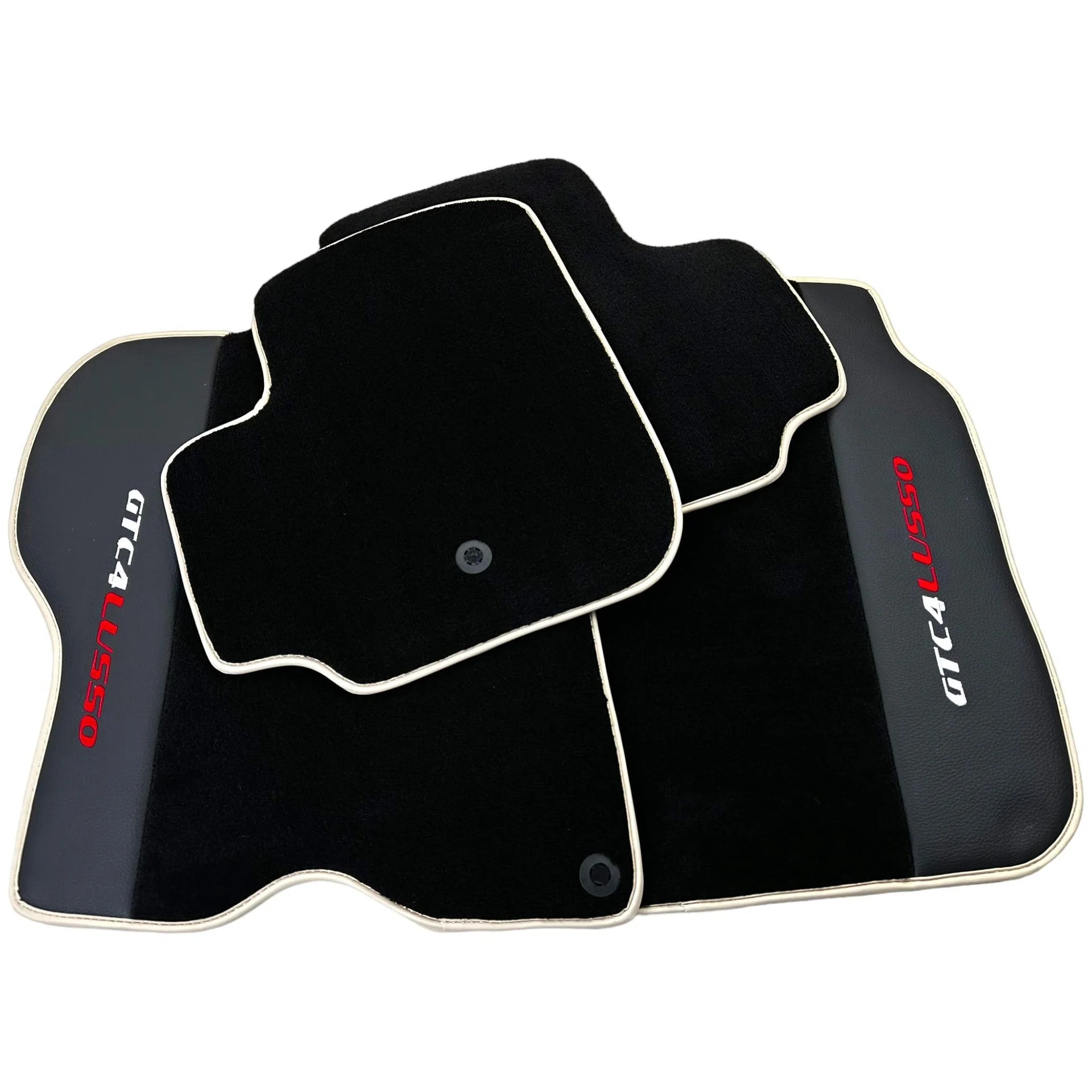 Custom fit Ferrari GTC4 Lusso floor mats, premium quality material, precise fitment for optimal protection and style.