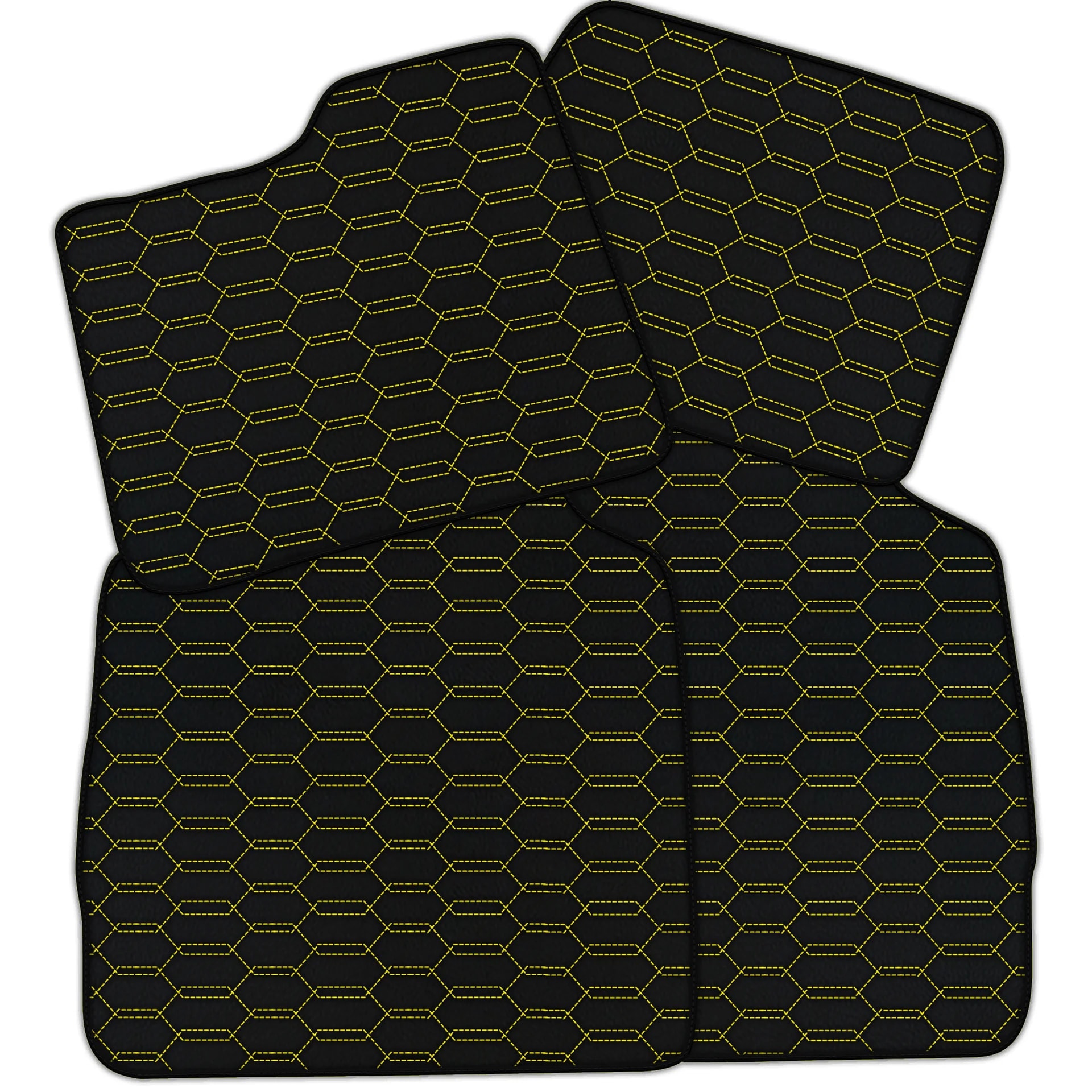 Customizable interlaced hex pattern floor mats for Ferrari Purosangue (2023-2024)