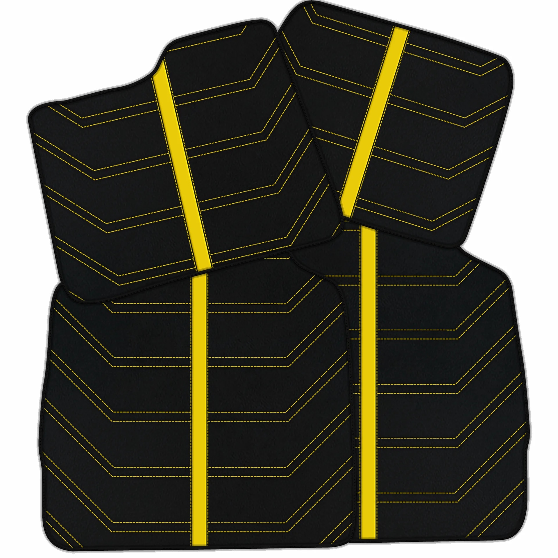 Customizable leather floor mats A1 Edition for Ferrari Purosangue (2023-2024), diamond leather, premium quality, custom fit,