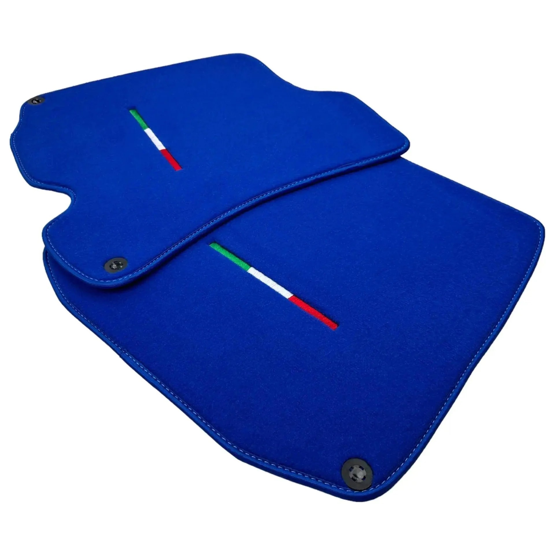 Luxury blue floor mats for Ferrari Roma interior