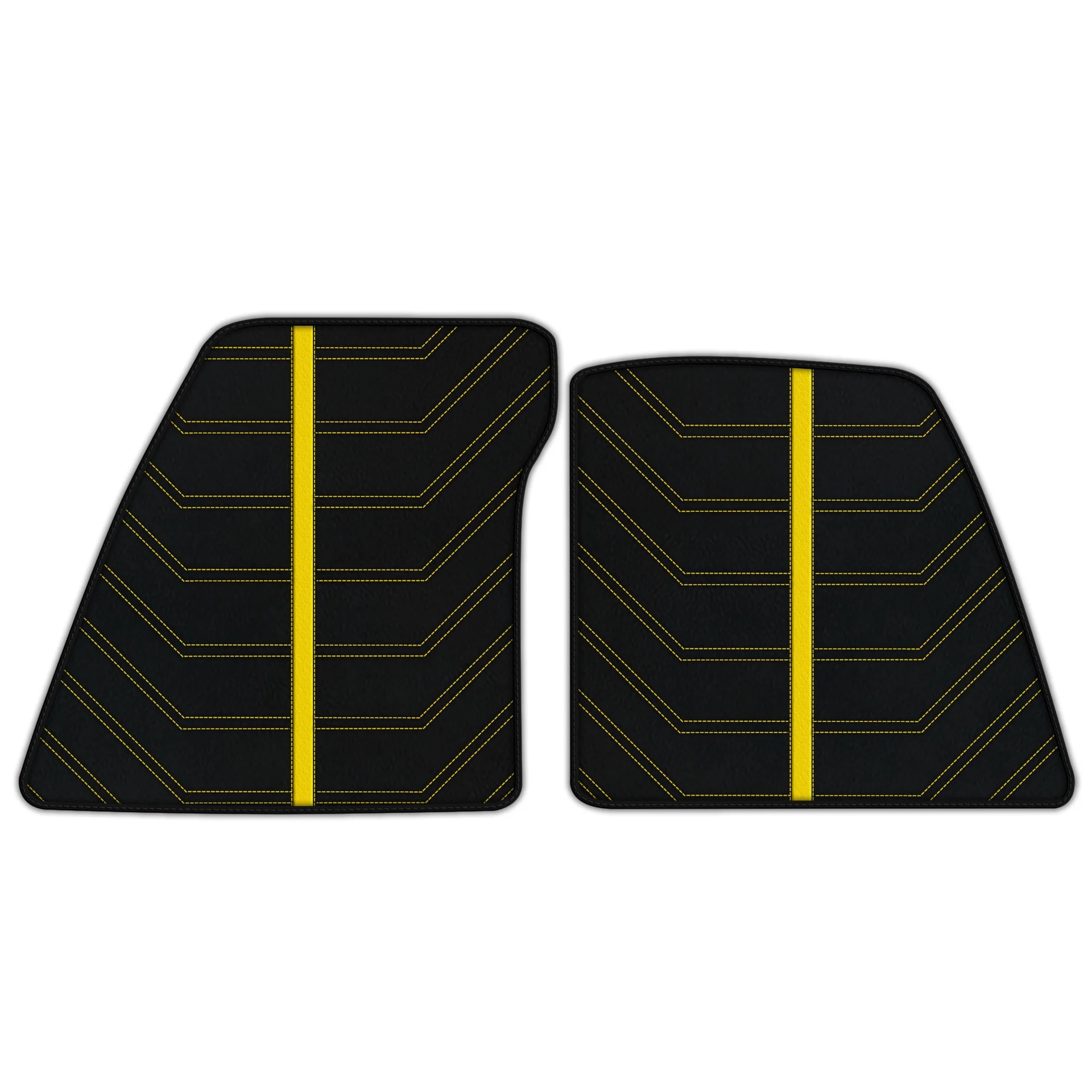 Ferrari SF90 Stradale custom fit floor mats, premium quality with precise fitment, featuring stylish black with yellow accent