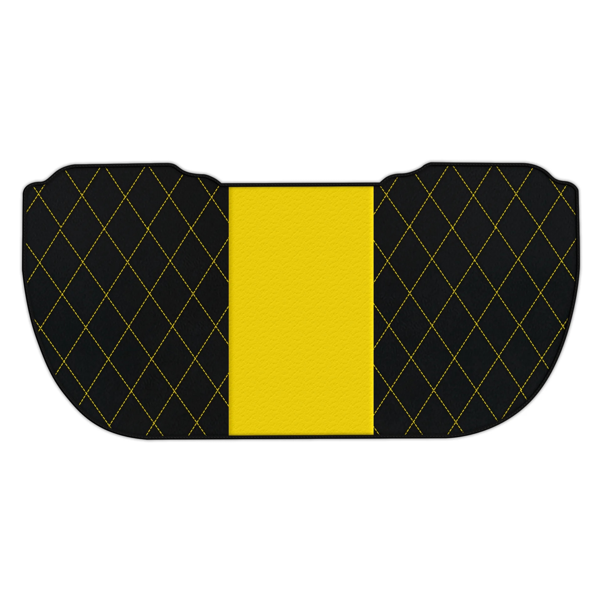 페라리 SF90 스트라달레 맞춤형 바닥 매트, 프리미엄 소재, 정밀한 핏과 세련된 다이아몬드 패턴 및 노란색.